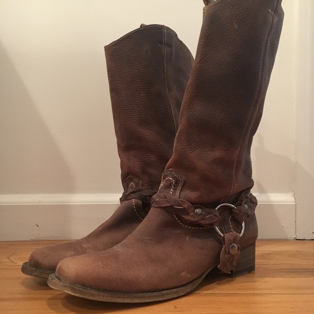 Bed Stu Leather Cowboy Boots size 8.5